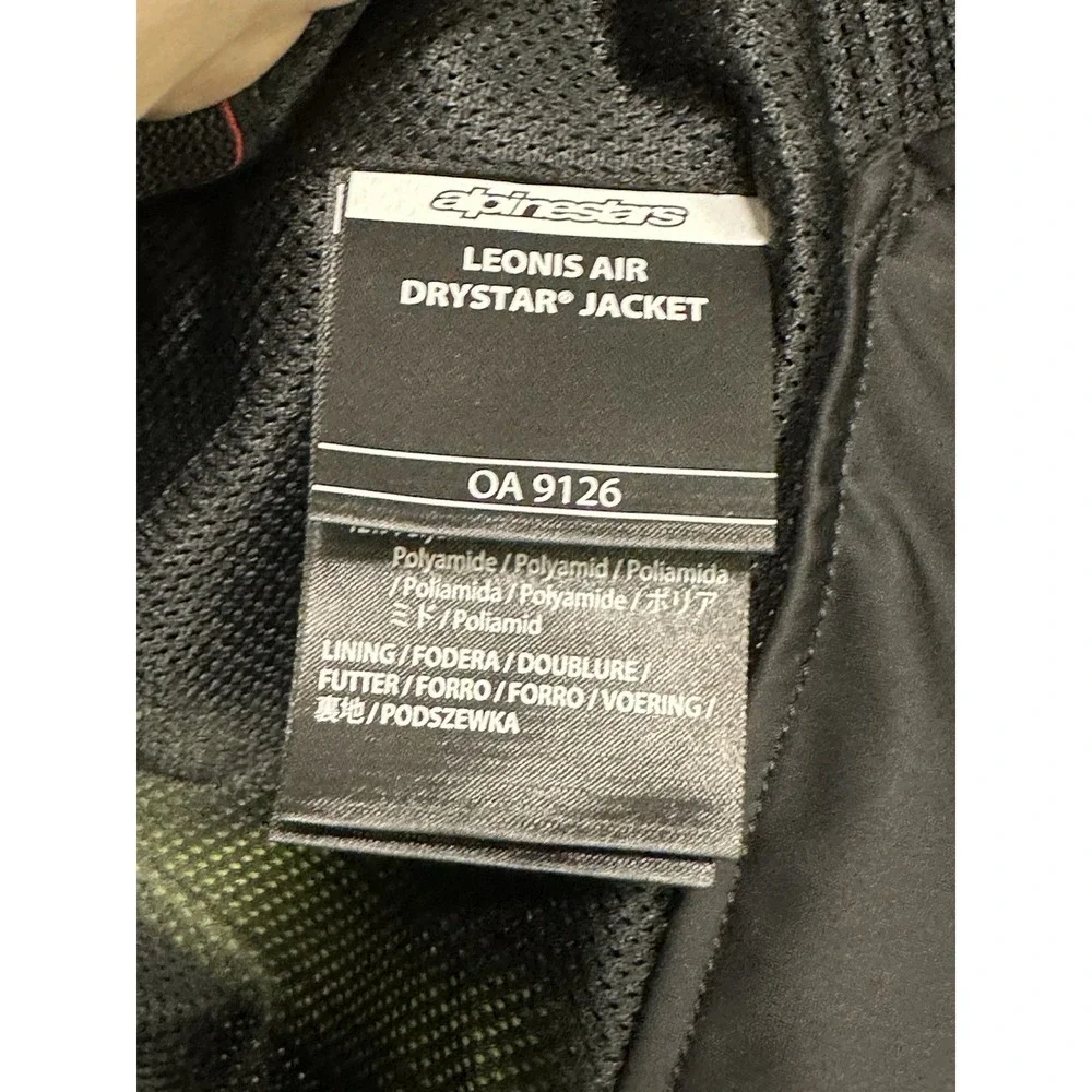 Alpinestars, Leonis Drystar Air Jacket, Black &‎ Yellow, Size XL